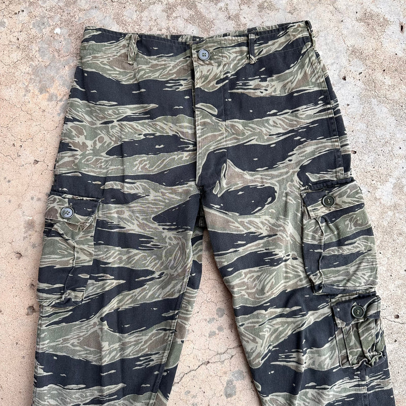 1960’s Vietnam War Silver Tiger Stripe Camo Pants 30” x 27”