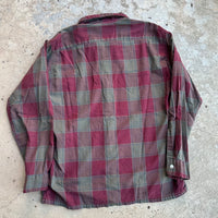 1960’s Arrow Ombre Check Cotton Loop Collar Shirt Medium