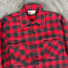 1970’s Sears Buffalo Plaid Cotton Flannel Shirt Small