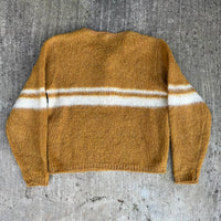 1960’s Henley Style Mohair Blend Cardigan Medium