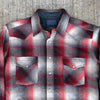 1970’s Pendleton Shadow Plaid Wool Western Shirt Large