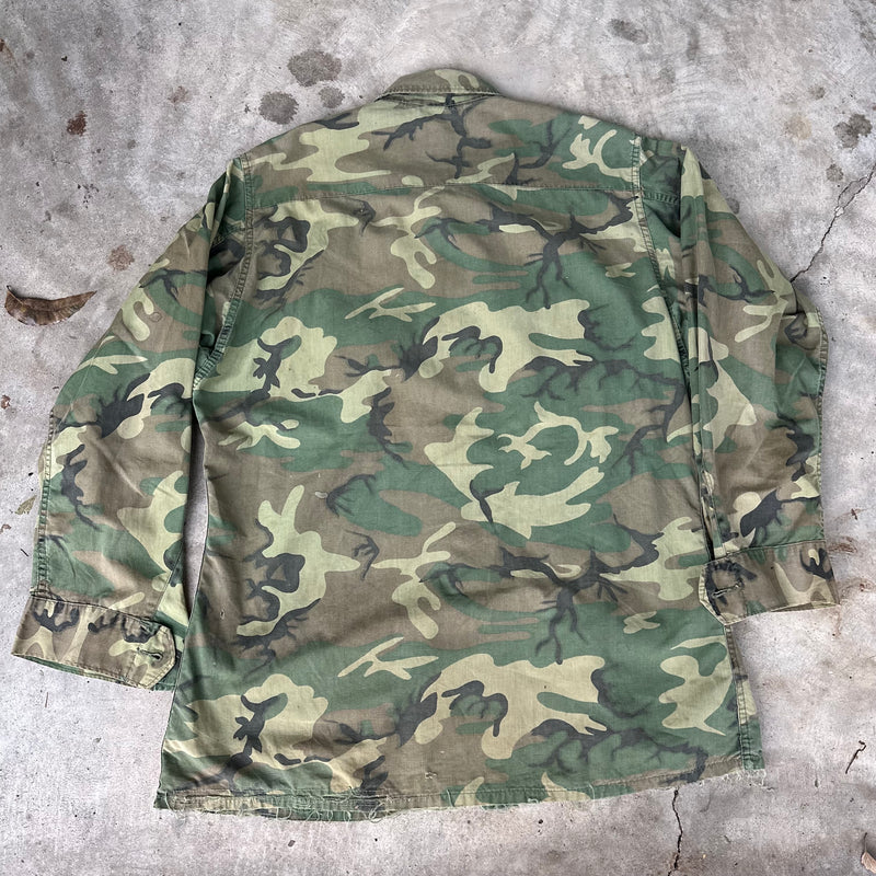 1960’s Vietnam War Poplin ERDL Camo Jungle Jacket Medium Regular