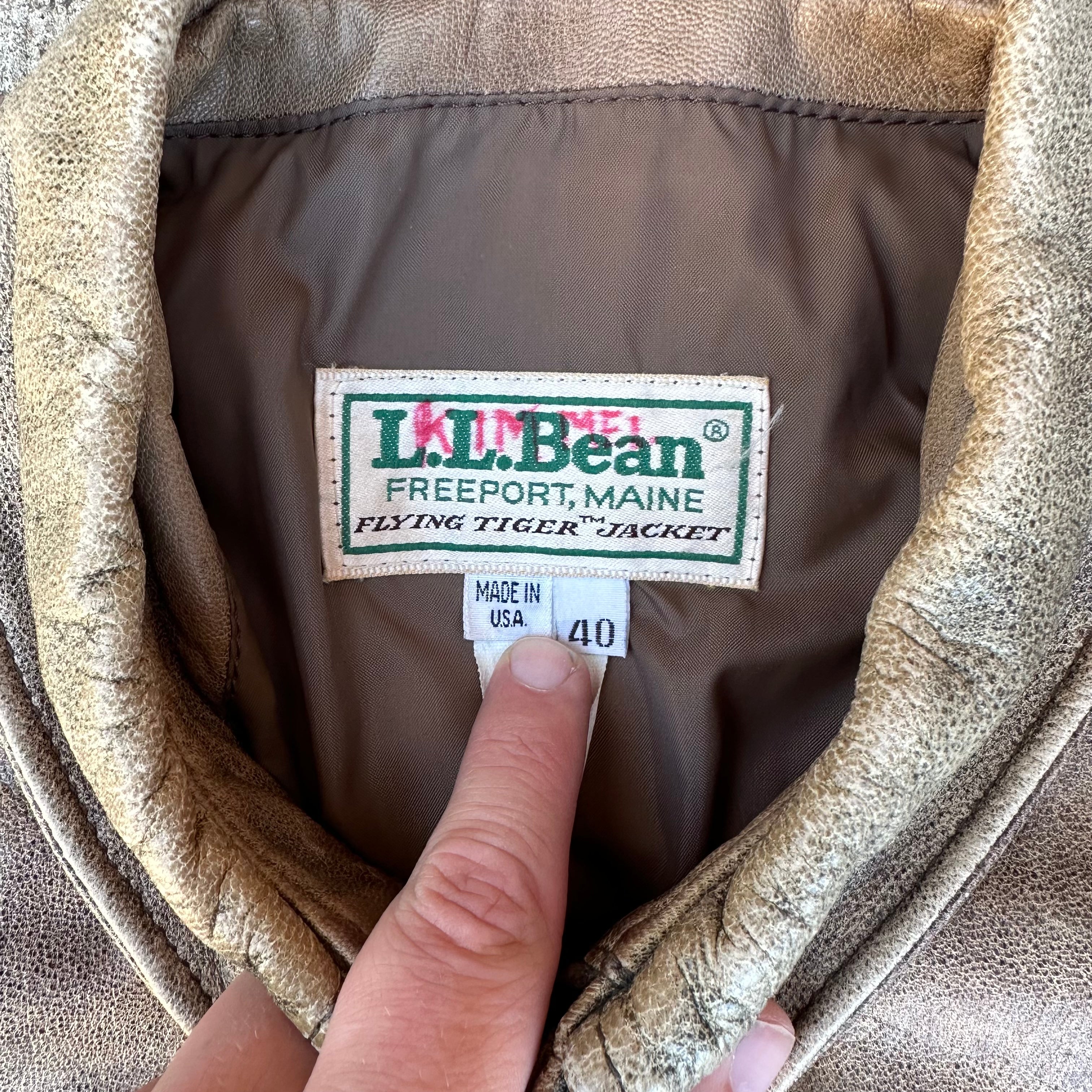 Ll bean goatskin hot sale leather jacket