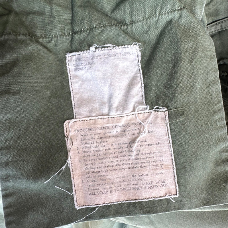 1960’s Vietnam War First Pattern Jungle Trousers Medium Long