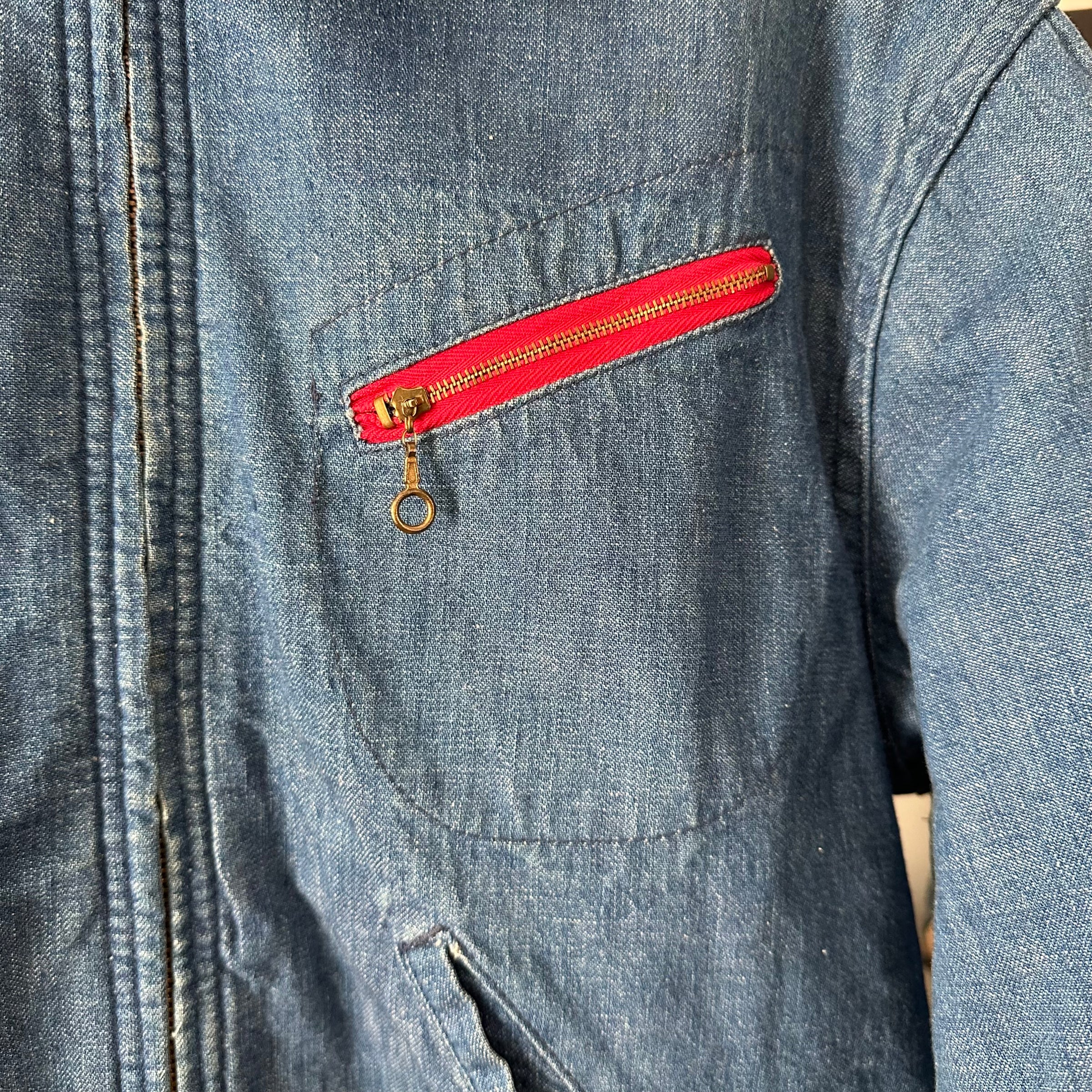 1960’s Dee Cee Blanket Lined Denim Work Jacket Size 38