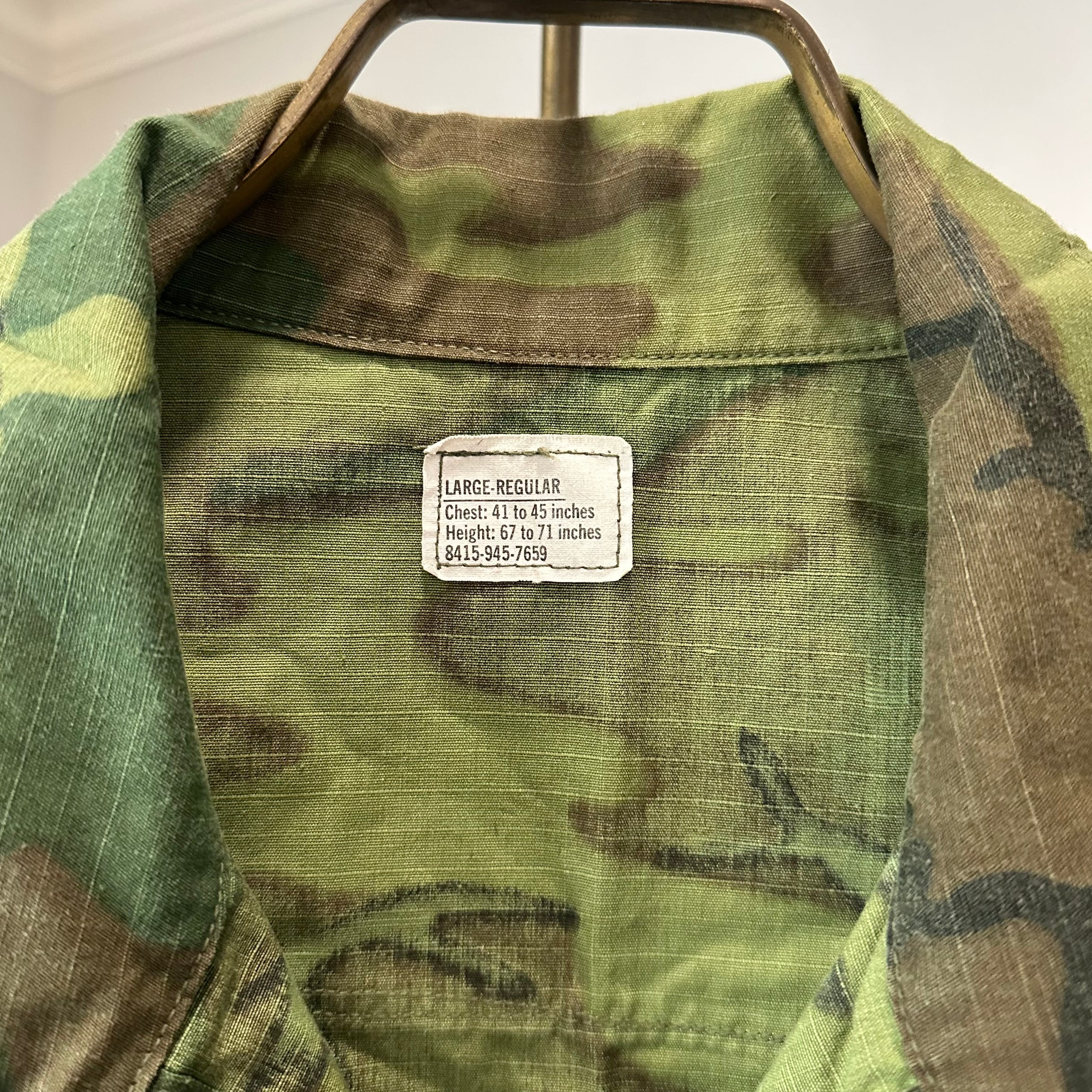 1960’s Deadstock Vietnam War ERDL Jungle Jacket Large Regular
