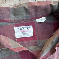 1960’s Arrow Ombre Check Cotton Loop Collar Shirt Medium