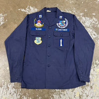 1970’s USAF Blue Missile Crewman Fatigue Shirt Large