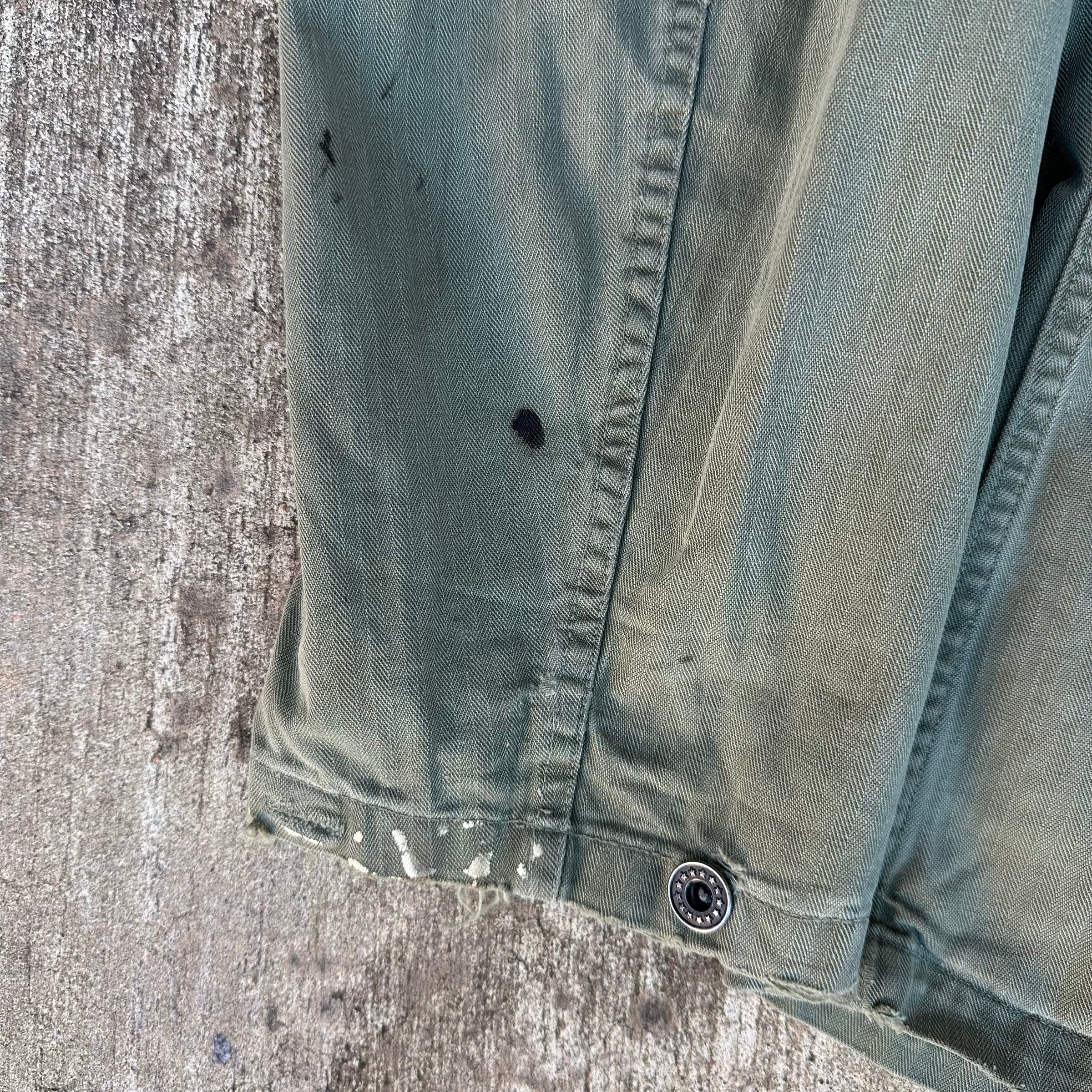 1940’s WWII US Army Donut Button HBT Jacket 22” Chest