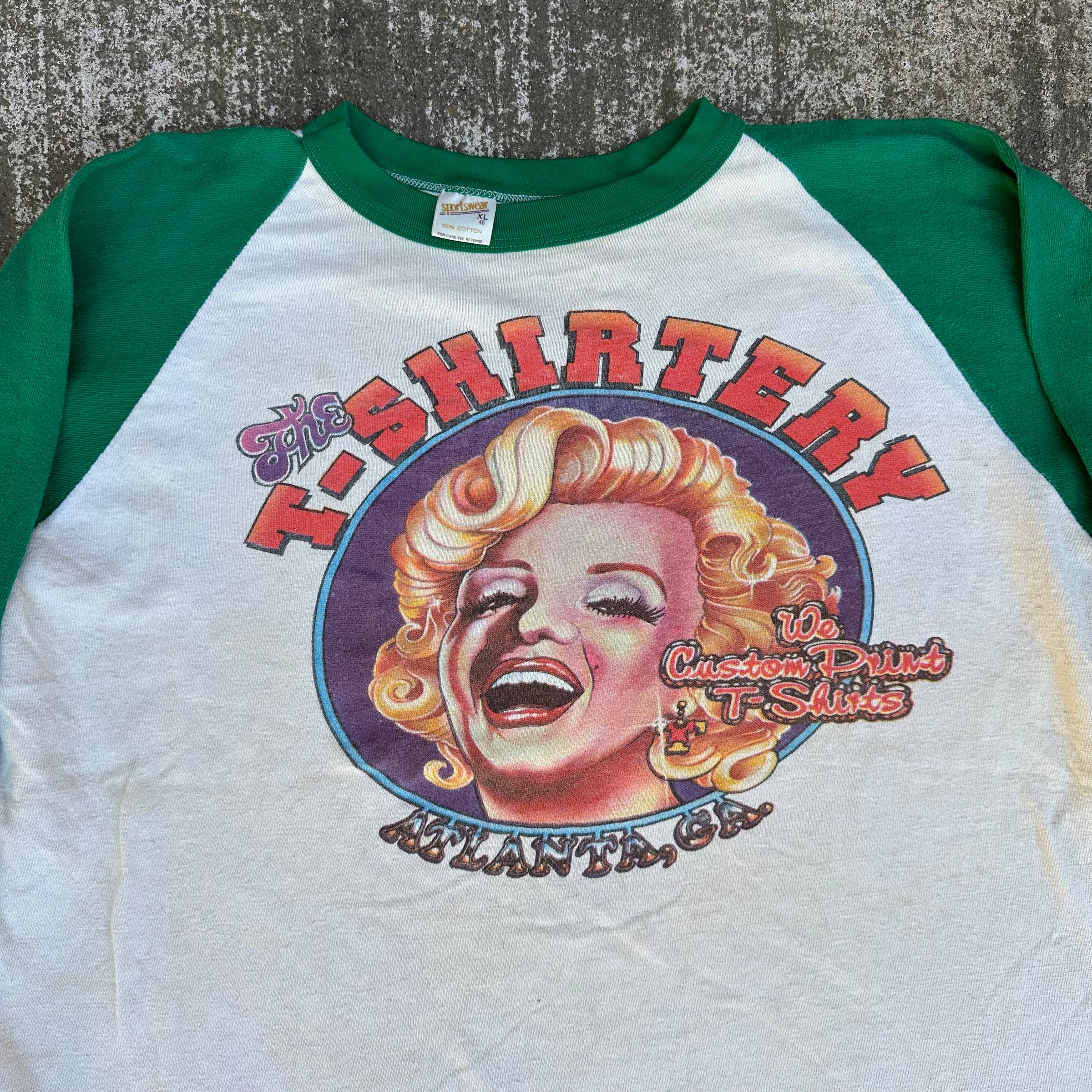 1970’s/80’s The T-Shirtery Print Shop Raglan Baseball T-Shirt XL