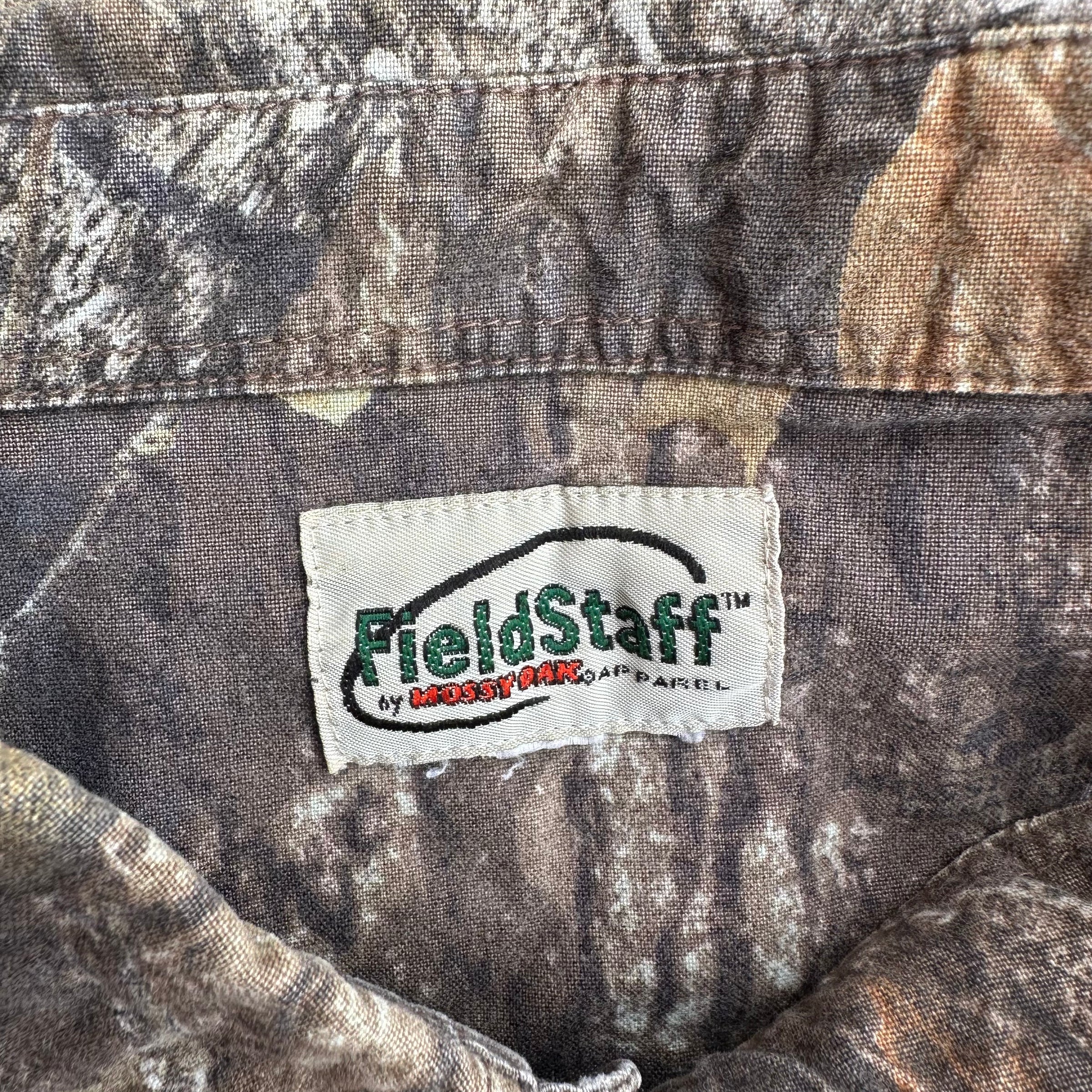 1990’s FieldStaff Mossy Oak Hunting Camo Shirt XL/XXL