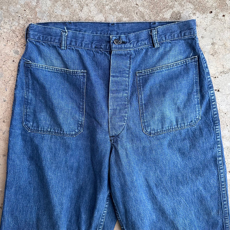 1940’s/50’s USN Denim Trousers 32” x 30”