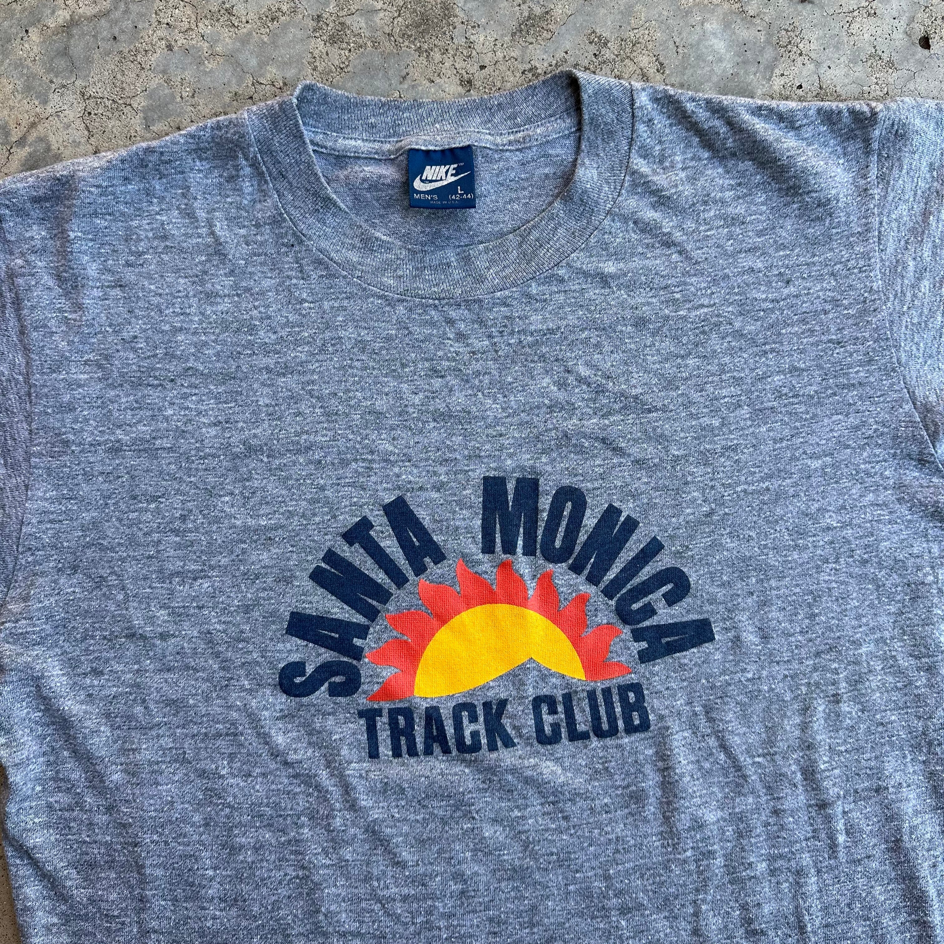 1980's Santa Monica Track Nike Blue Tag T-Shirt Large – Little
