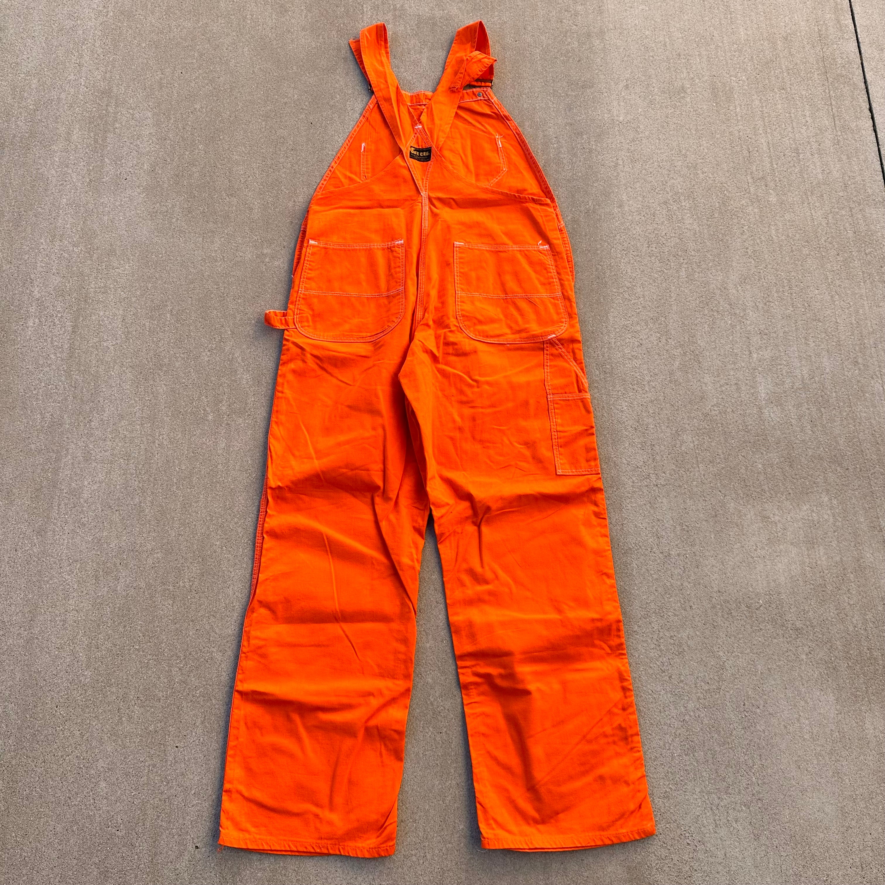 1980's Deadstock Dee Cee Orange Overalls 38” x 30” – Little Chum