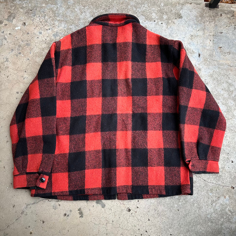 1970’s Buffalo Plaid Wool CPO Flannel Jacket L/XL