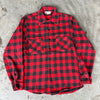 1970’s Sears Buffalo Plaid Cotton Flannel Shirt Small