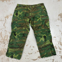 1960’s Mint Vietnam War ERDL Camo Ripstop Jungle Pants Large Short