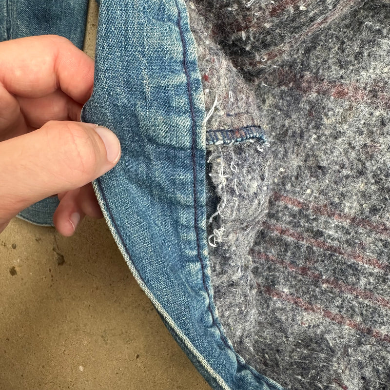 1970’s Blue Bell Blanket Lined Denim Chore Coat Large