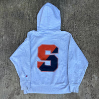 1990’s/Y2k Syracuse Champion Reverse Weave Hooded Sweatshirt Small