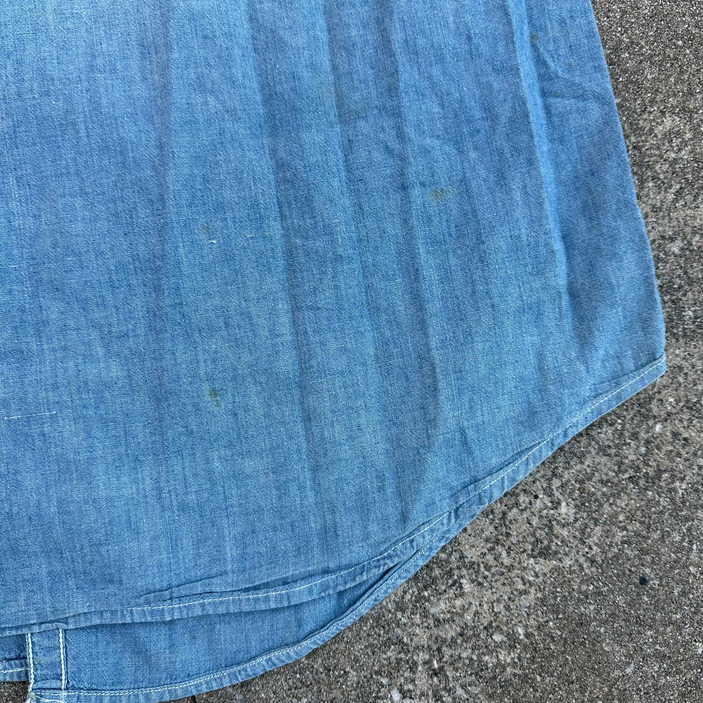 1940’s Stenciled WWII USN Chambray Shirt