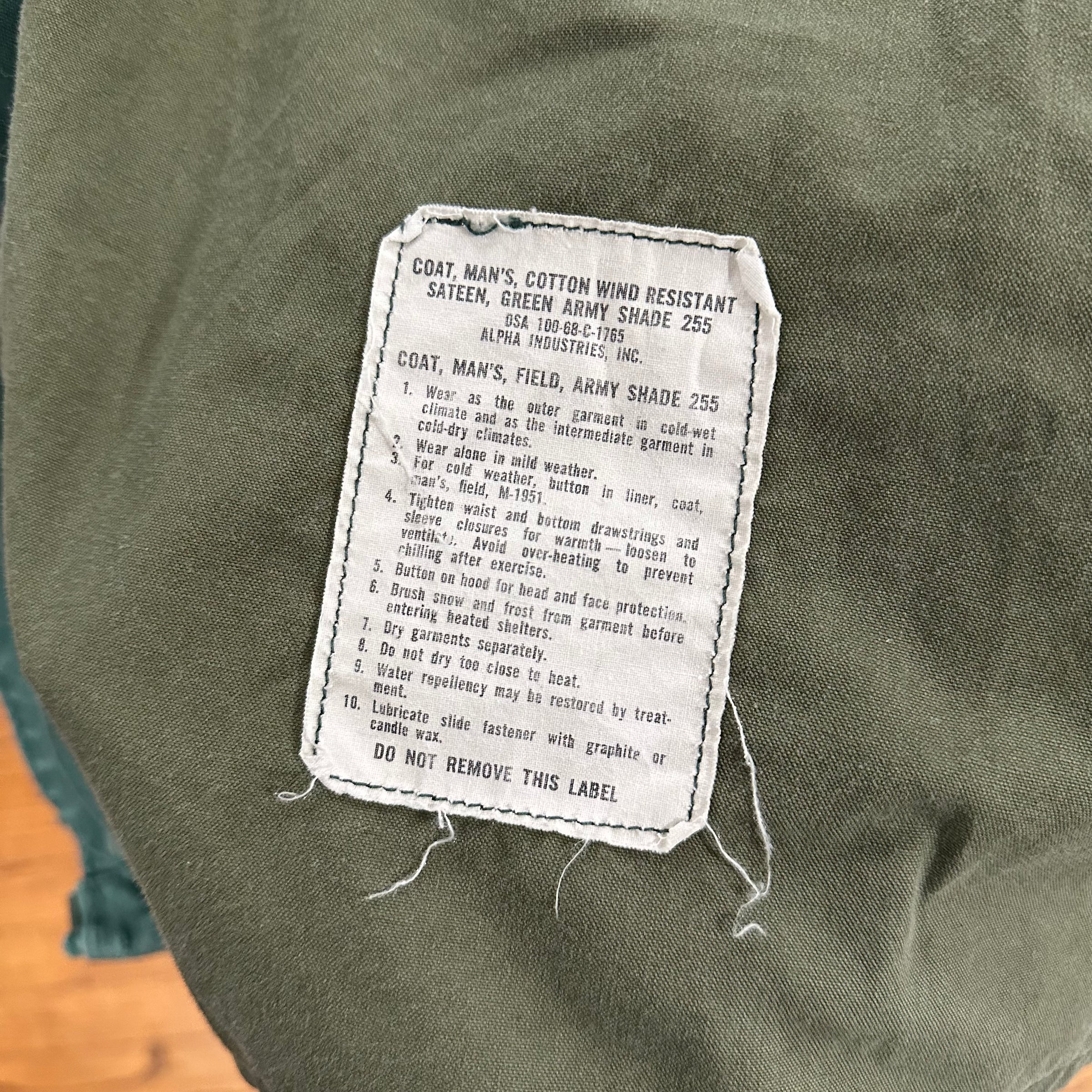 1960’s US Army Aggressor Shade 255 Field Jacket Large Regular