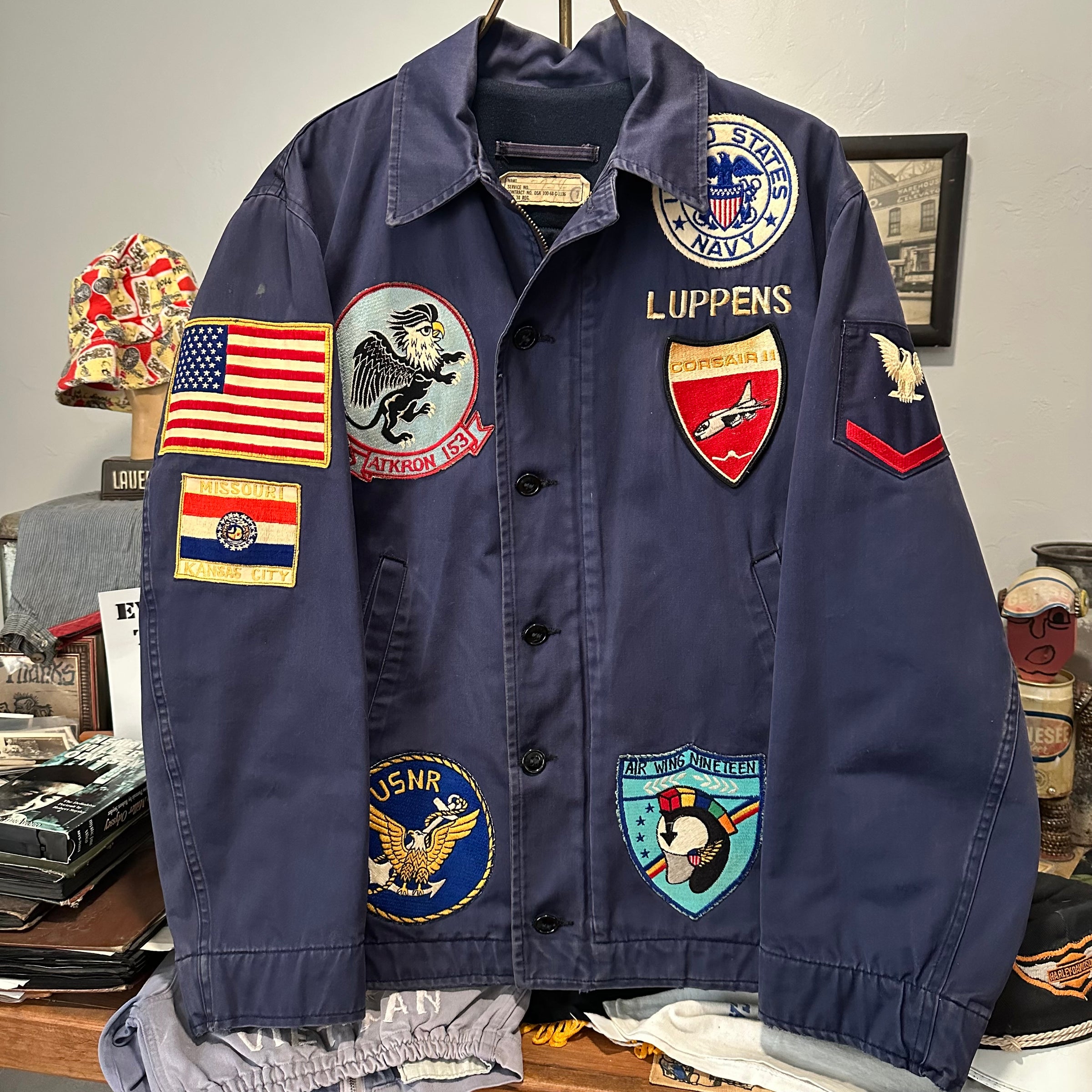 1960’s Patched USN Utility Jacket Size 38