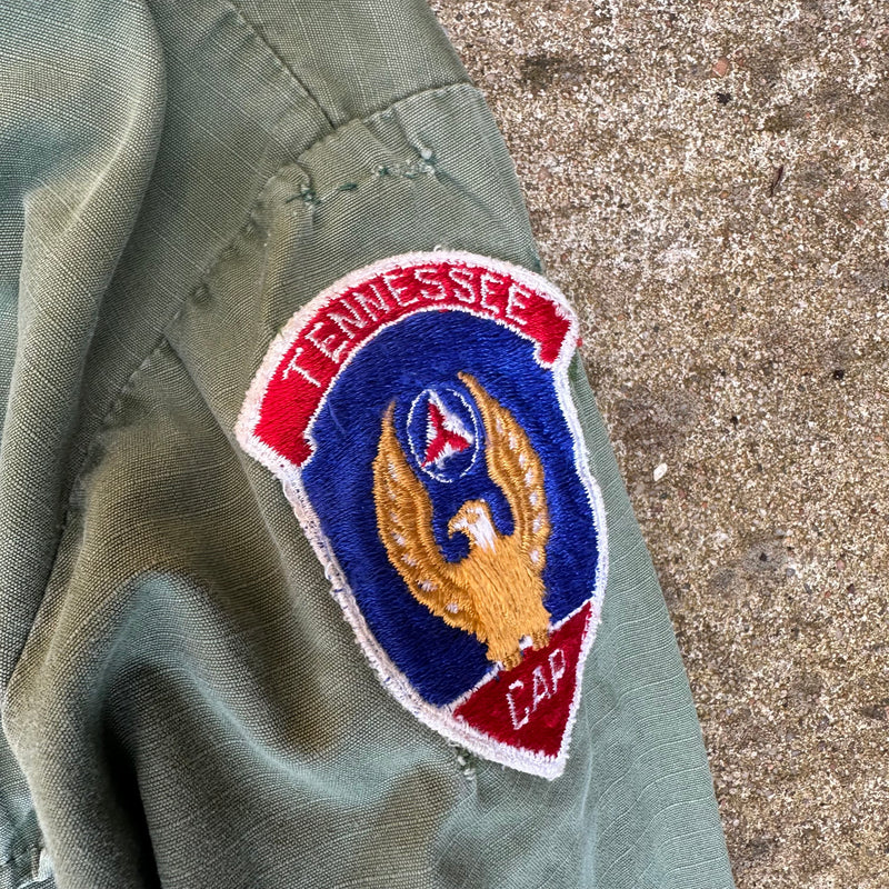 1970’s Vietnam War Civil Air Patrol Patched Ripstop Jungle Jacket Medium Short
