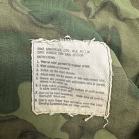 1960’s Vietnam War Poplin ERDL Camo Jungle Jacket Medium Long