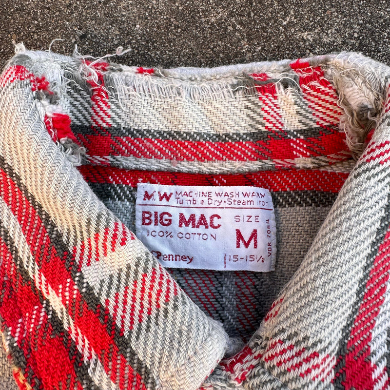 1970’s Big Mac Plaid Cotton Flannel Shirt Medium