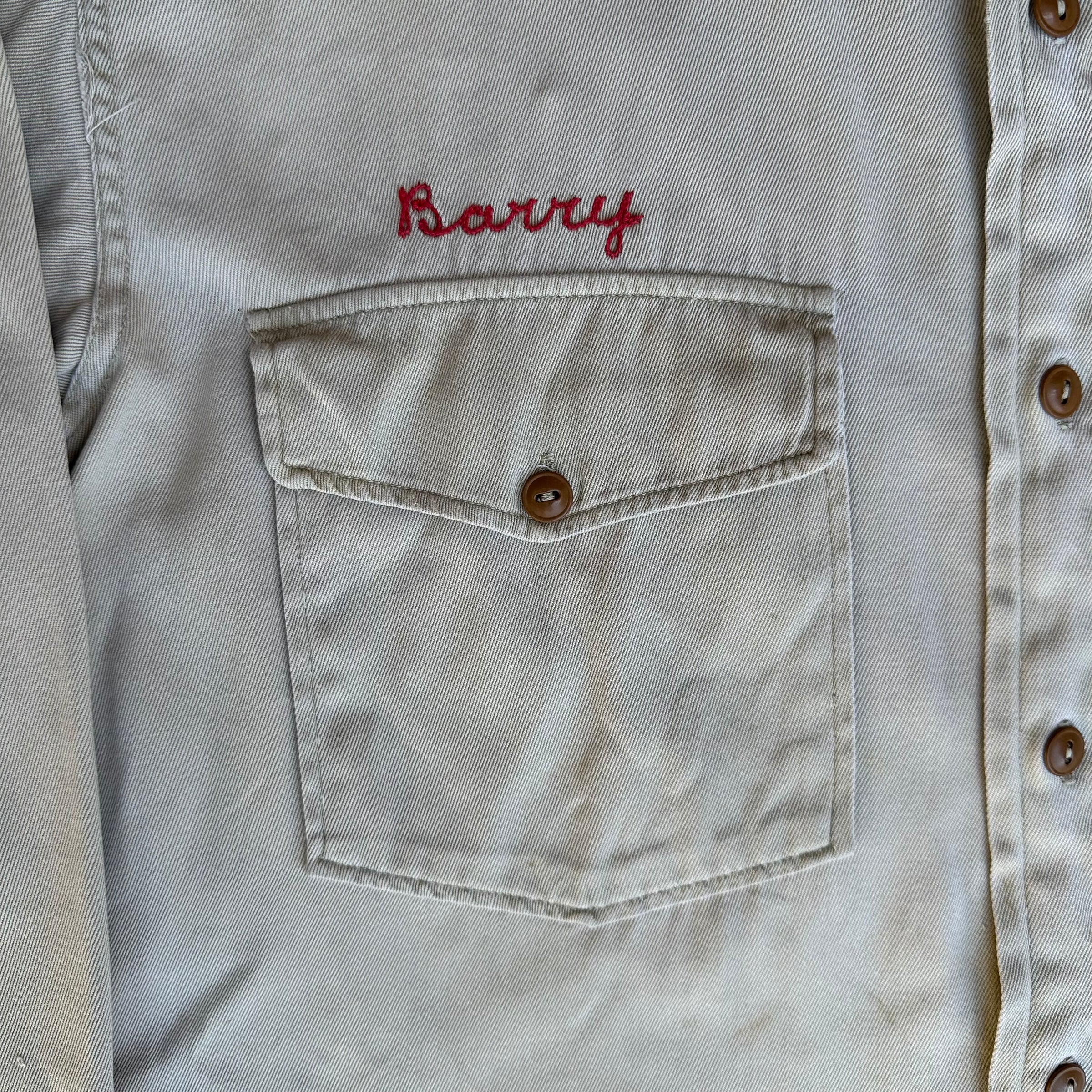1960’s Coca Cola Employee Khaki Work Shirt Medium
