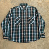 1980's Five Brother Plaid Cotton Flannel Shirt Large