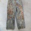 1940’s Thrashed Drum Major Hickory Stripe Overalls 34” x 29”