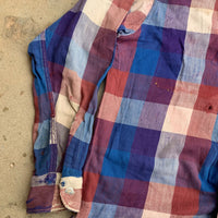 1950’s Thrashed Sun Valley Cotton Flannel Shirt Medium