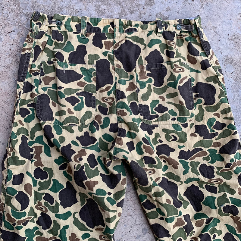 1970’s Duck Hunter Camo Fatigue Pants 34” - 38” x 28”