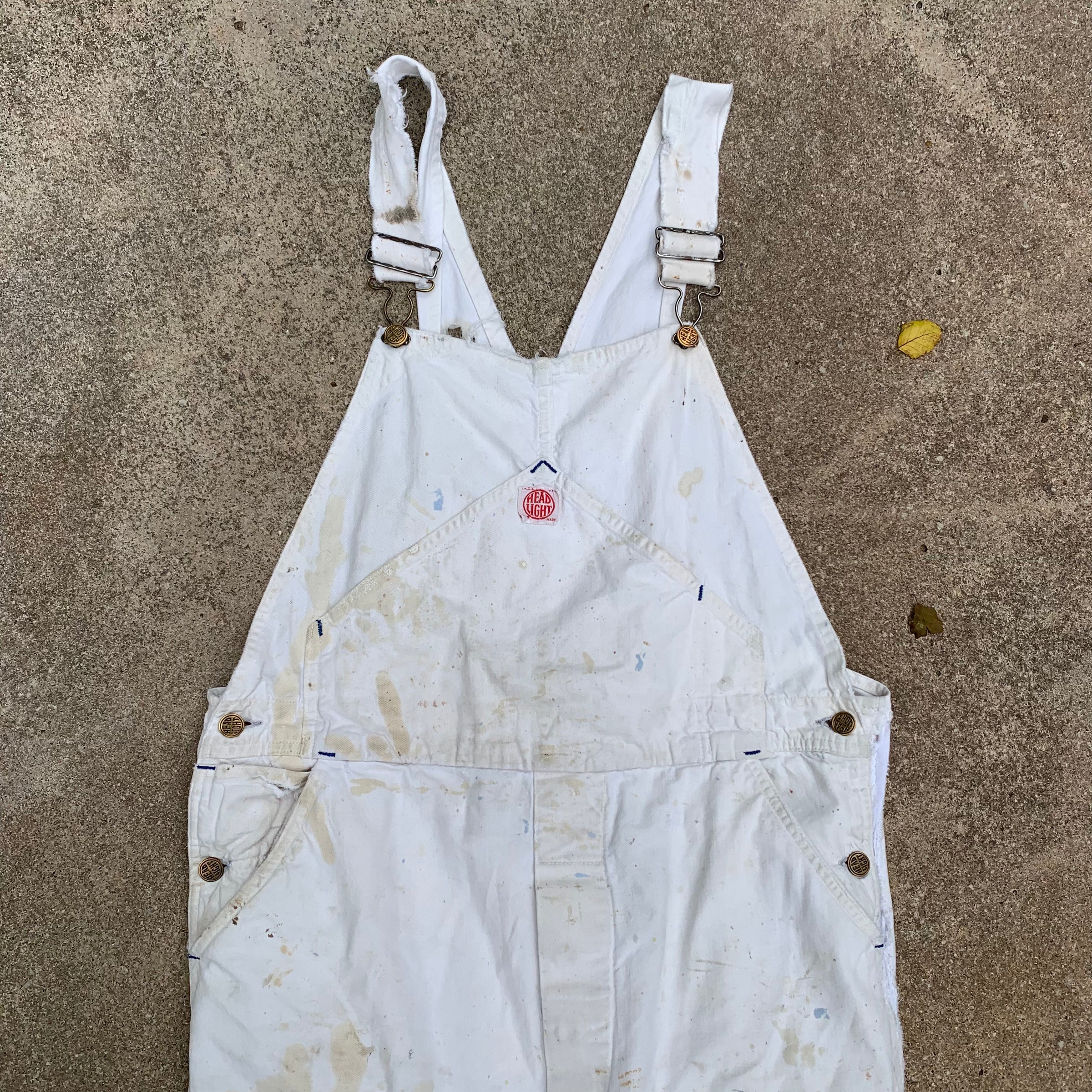 1940’s Headlight White Painter Overalls 38” x 30”