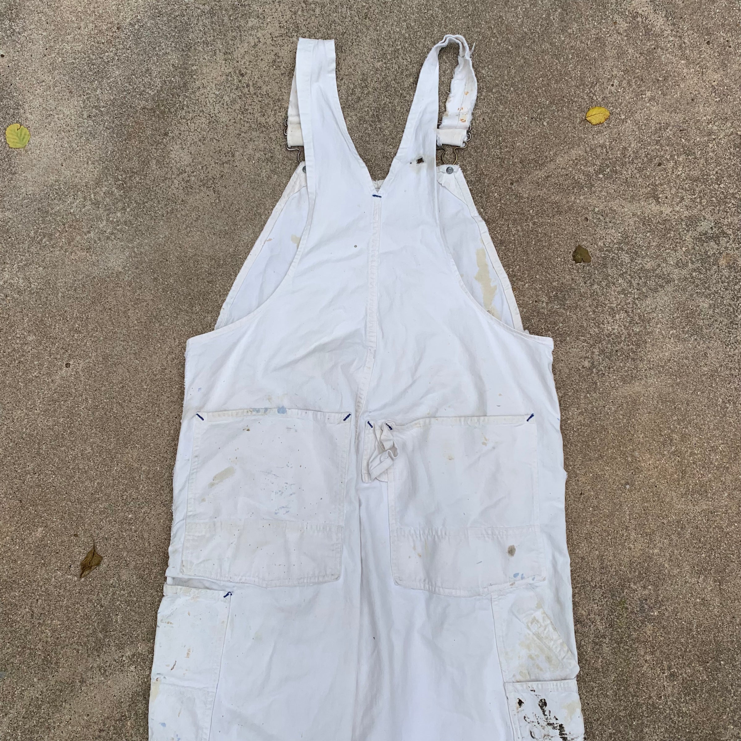 1940’s Headlight White Painter Overalls 38” x 30”