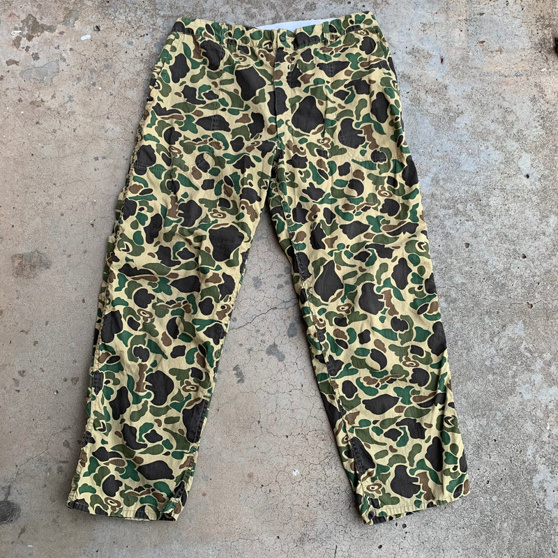 1970’s Duck Hunter Camo Fatigue Pants 34” - 38” x 28”