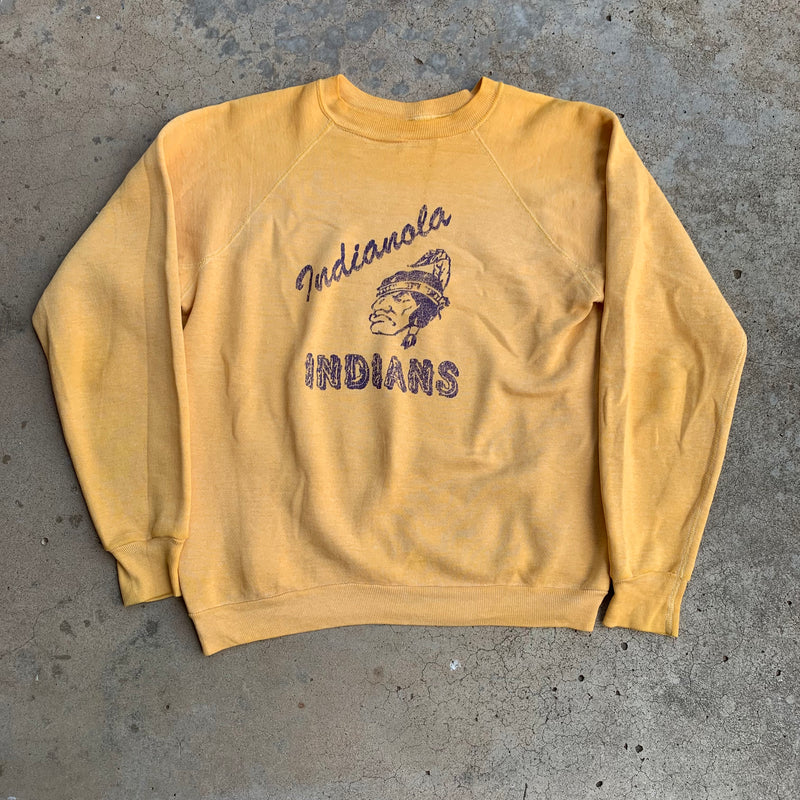 1960’s Indianola Indians Yellow Raglan Sweatshirt