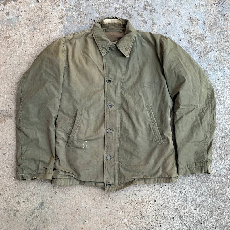 1940’s WWII Thrashed M-41 Field Jacket 42” Chest