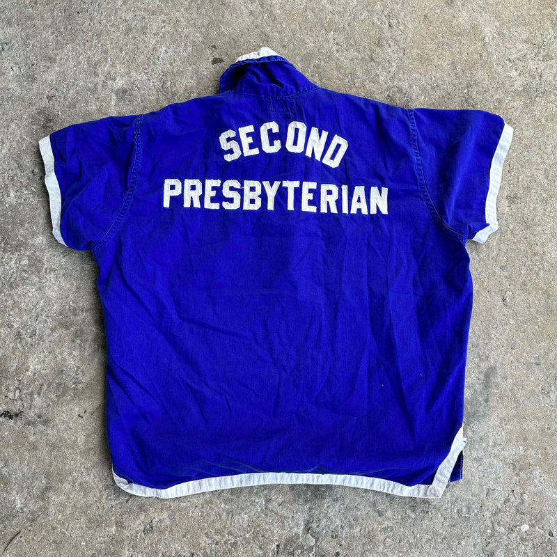 1950’s Second Presbyterian Baseball Warm Up Shirt Large