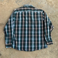 1980's Five Brother Plaid Cotton Flannel Shirt Large