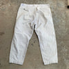 1950's Can't Bust 'Em White Denim Frisko Jeans 38” x 25.5”