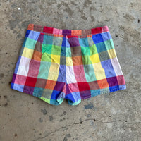 1980’s Ocean Pacific Madras Swim Shorts 30” x 2.5”