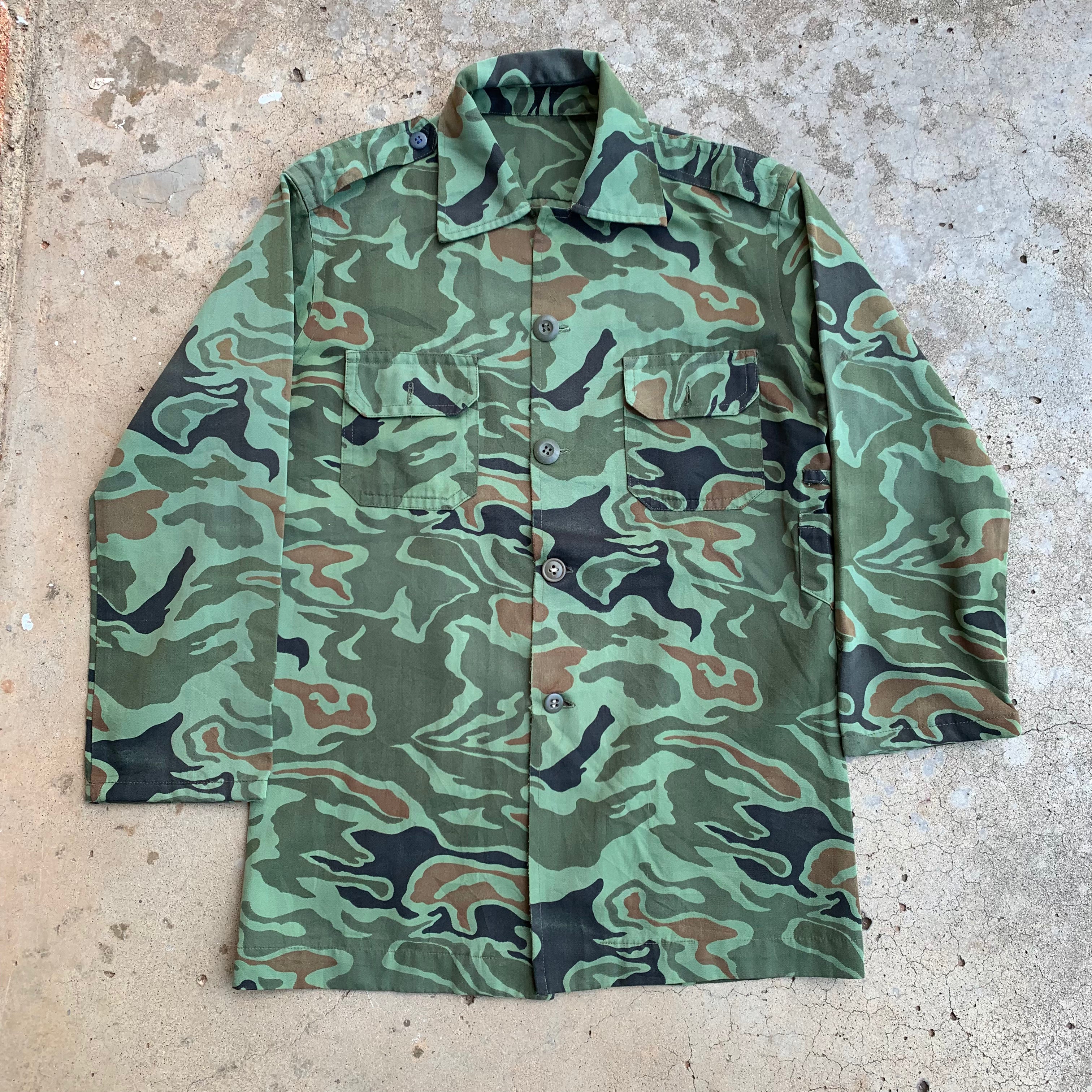 1970’s Korean Special Forces Noodle Camo Shirt Medium – Little Chum Vintage