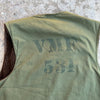 1940’s WWII Stenciled Alpaca Pile Lined Vest 23” Chest