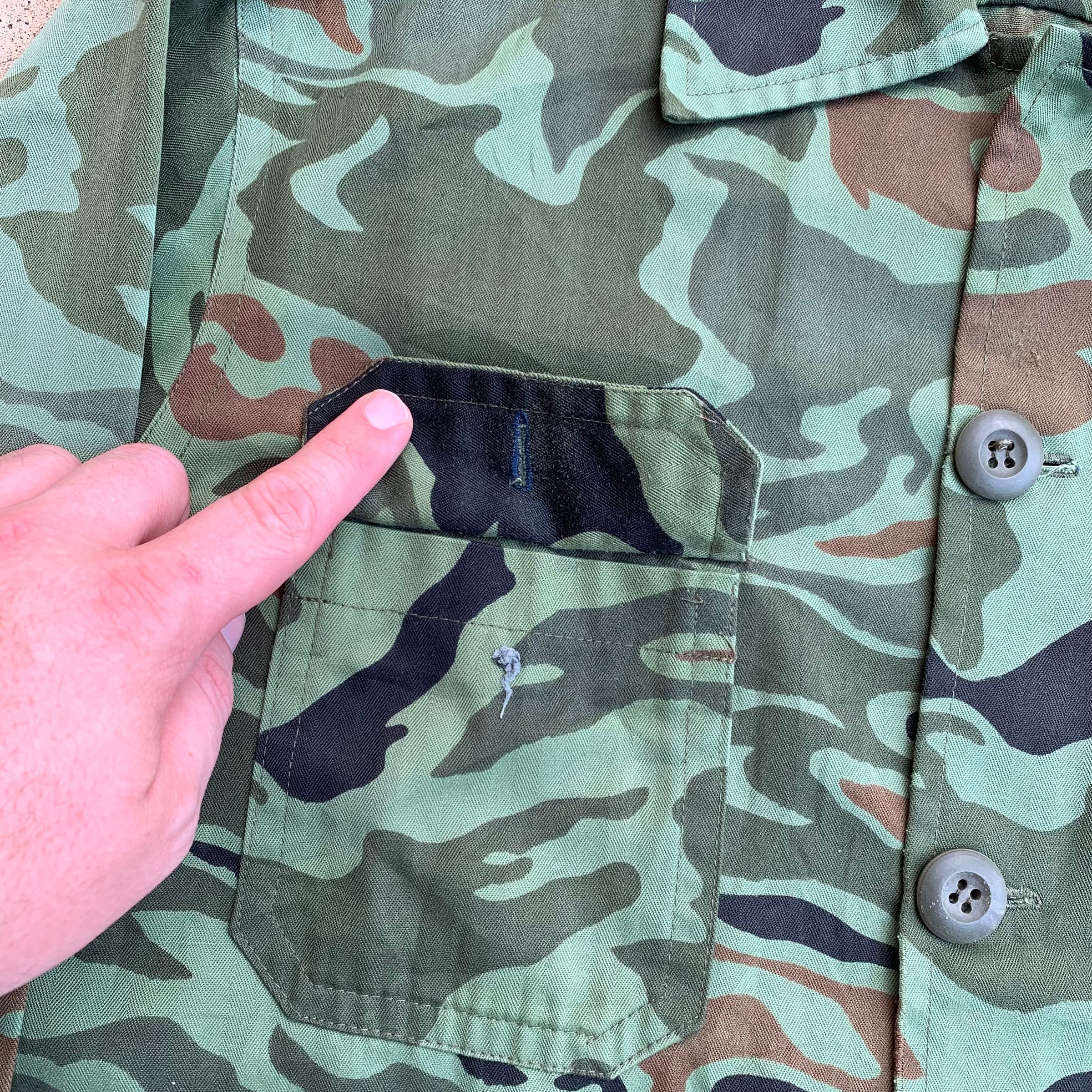 1970’s Korean Special Forces Noodle Camo Shirt Medium