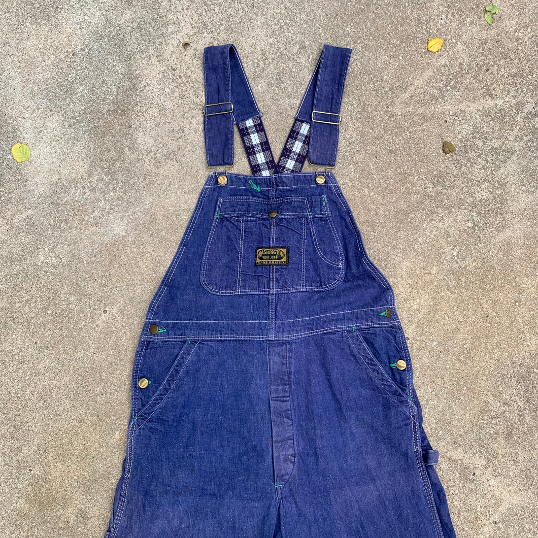 1960's Washington Dee Cee Low Back Denim Overalls 36” x 30