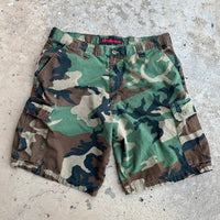 1990’s Birdhouse Ripstop Woodland Camo Shorts 34” x 9”