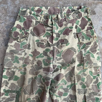 1950’s Repaired Frogskin Camo Hunting Pants 32” - 34” x 29”