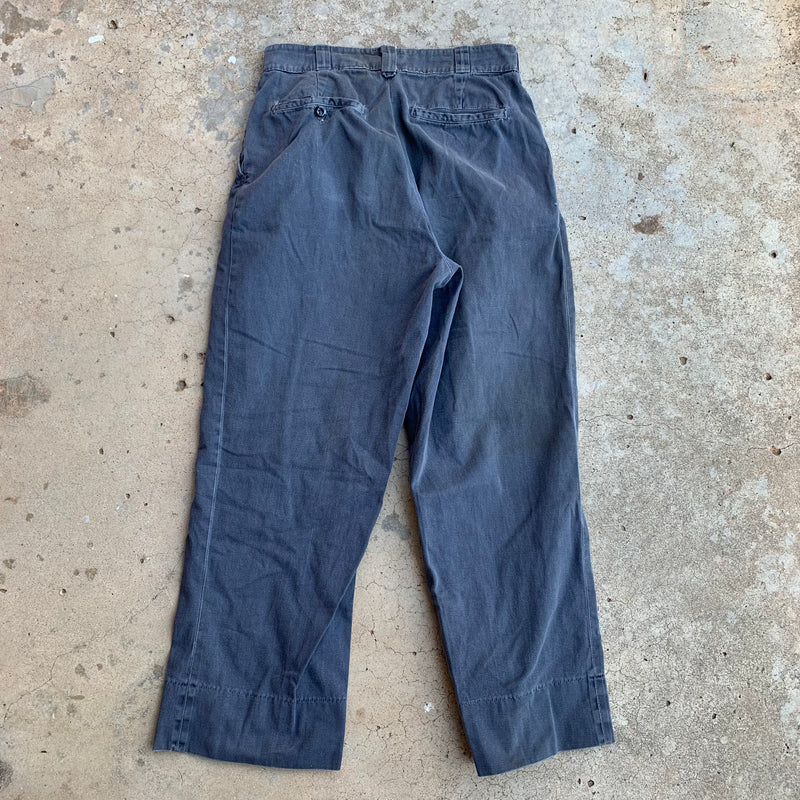 1960’s Cleveland Overall Co Black Work Pants 28” x 26”